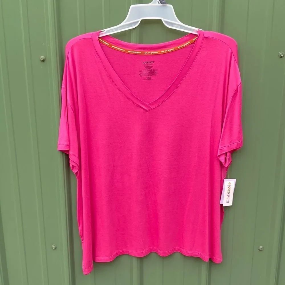 WOMEN'S V-Neck Ultra Soft Short Sleeve T-Shirt Size 3X